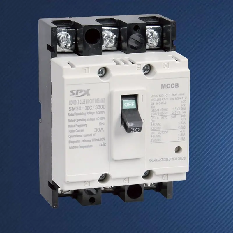 3P 5A 10A 20A Molded Case Circuit Breaker